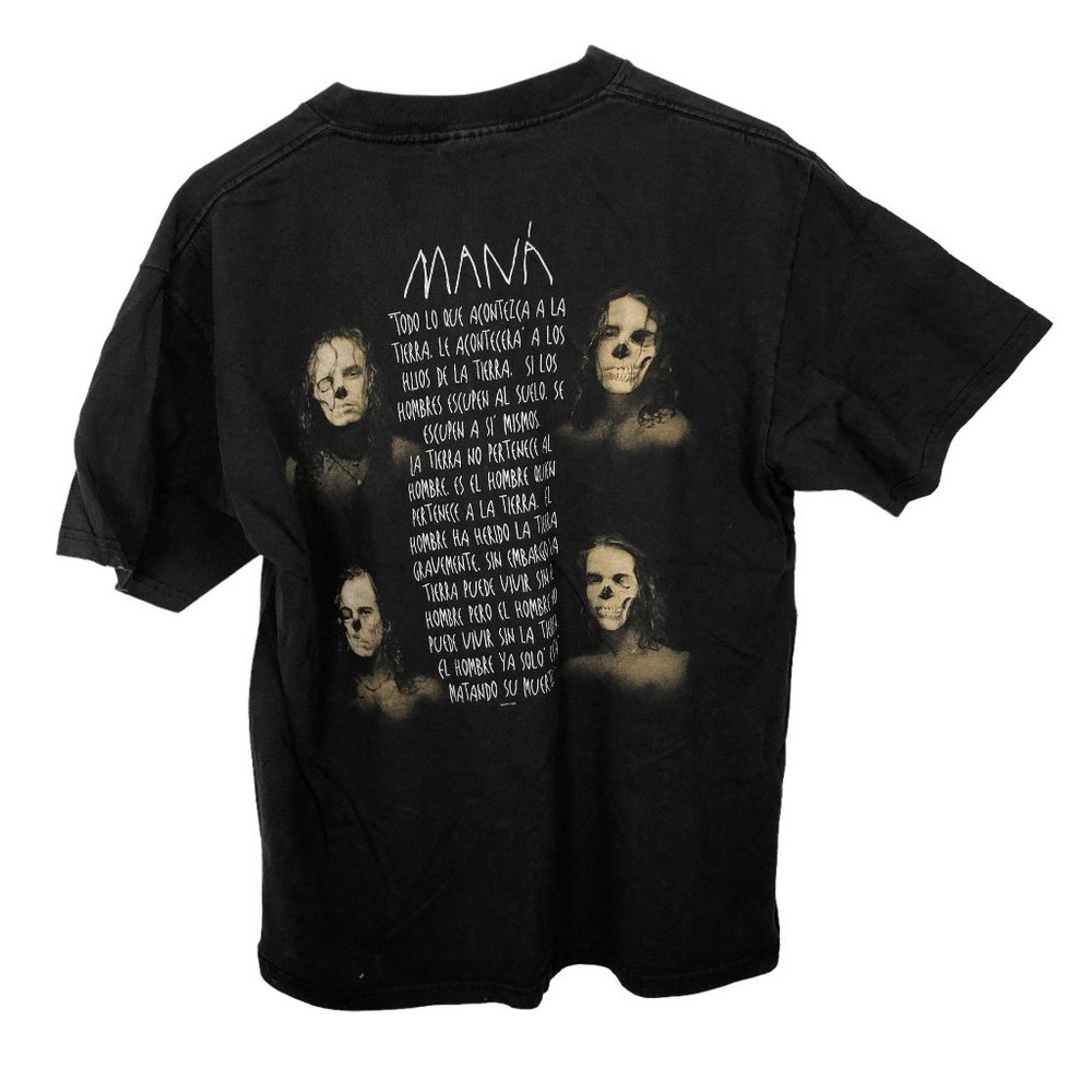 Vintage 90s Mana T-Shirt Cuando Los Angeles Lloran Earth Band Rock En Espanol L